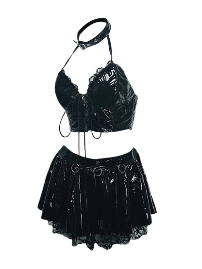 Animate Latex Misa Cosplay Outfit