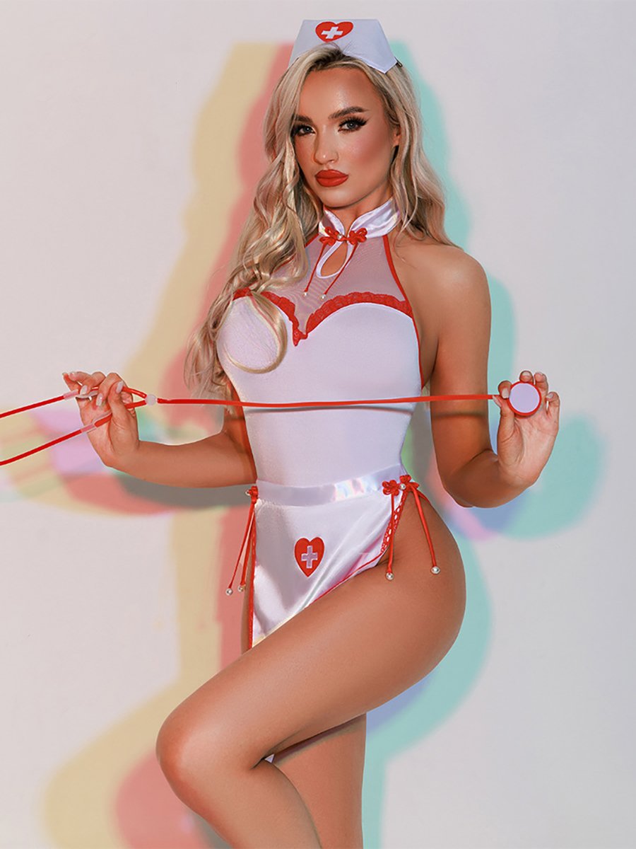 White Nurse Bodysuit w/ Apron