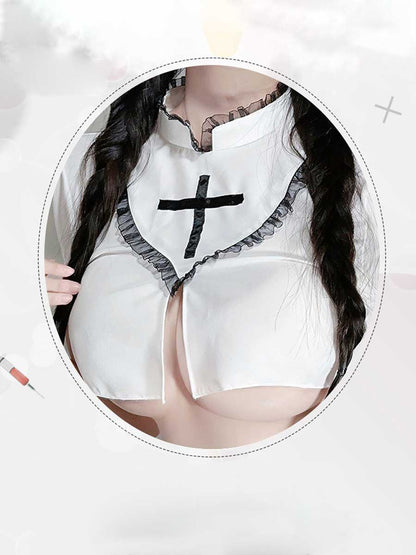 White Nurse Fancy Dress Lingerie Set