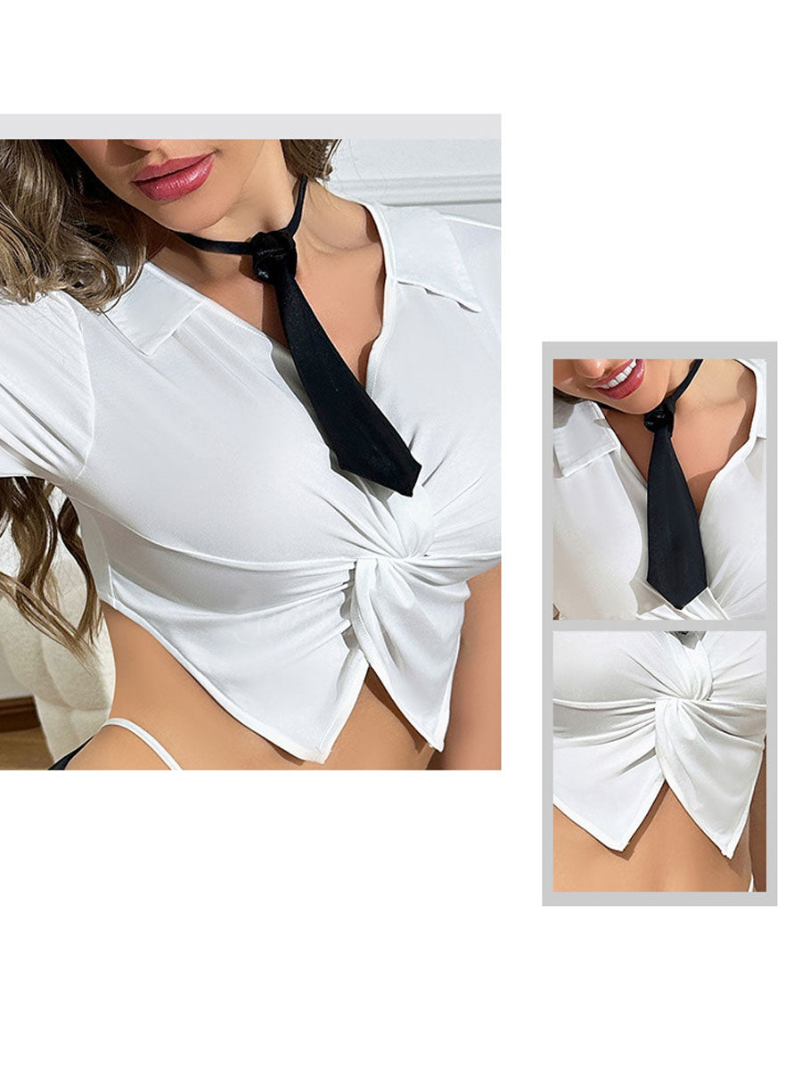 Seductive Secretary Outfit with Tie