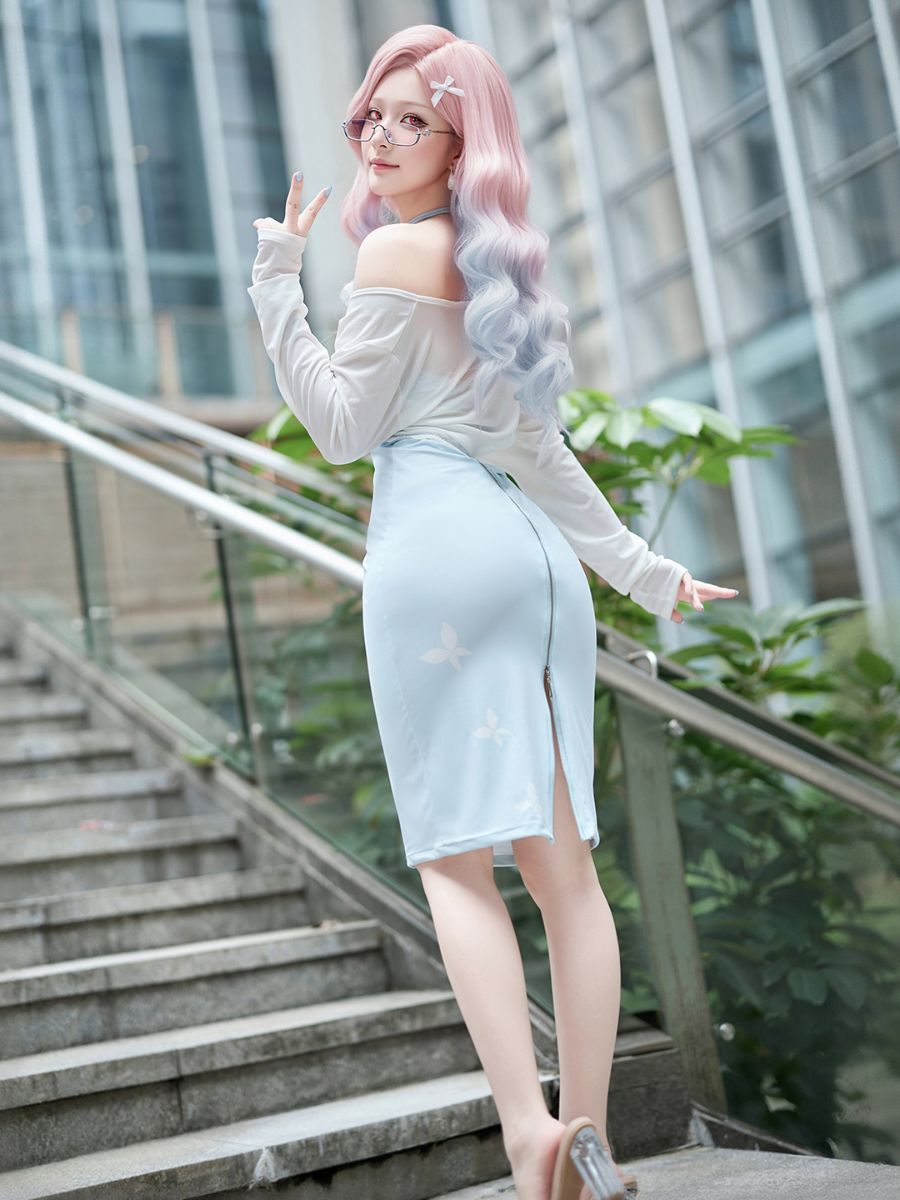 Sexy Secretary Bodycon Dress w/ Top