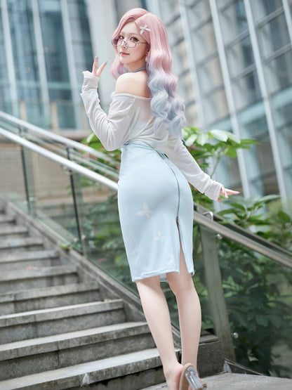 Sexy Secretary Bodycon Dress w/ Top