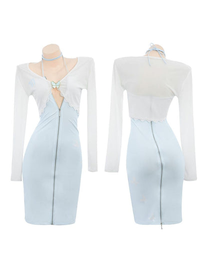 Sexy Secretary Bodycon Dress w/ Top