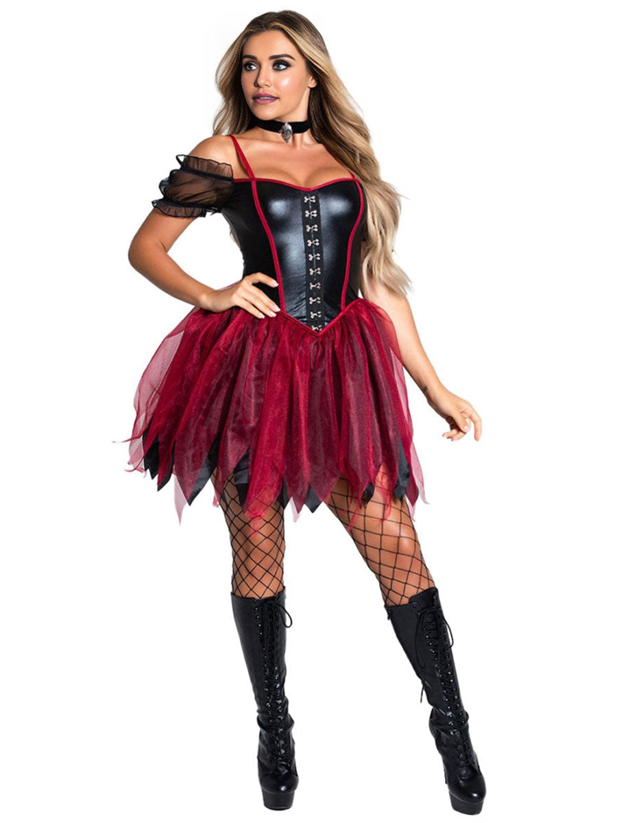 Dark Red Vampire Cosplay Outfit