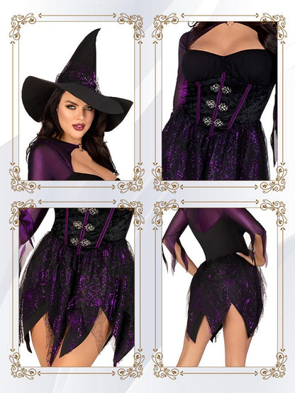Velvet Witchy Jagged Dress