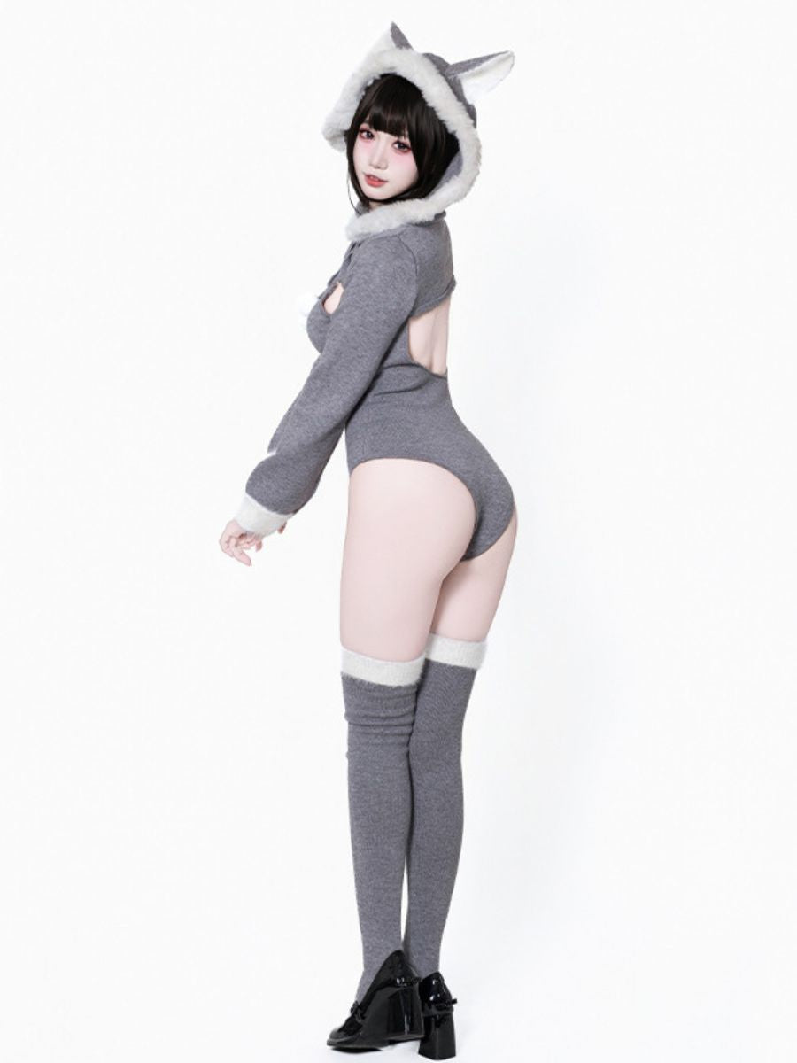 Gray Mrs Wolf Costume