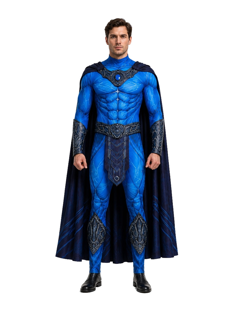 He Man Skeletor Costume Skull Villain Muscle Cosplay Outfit for Kids and Adults