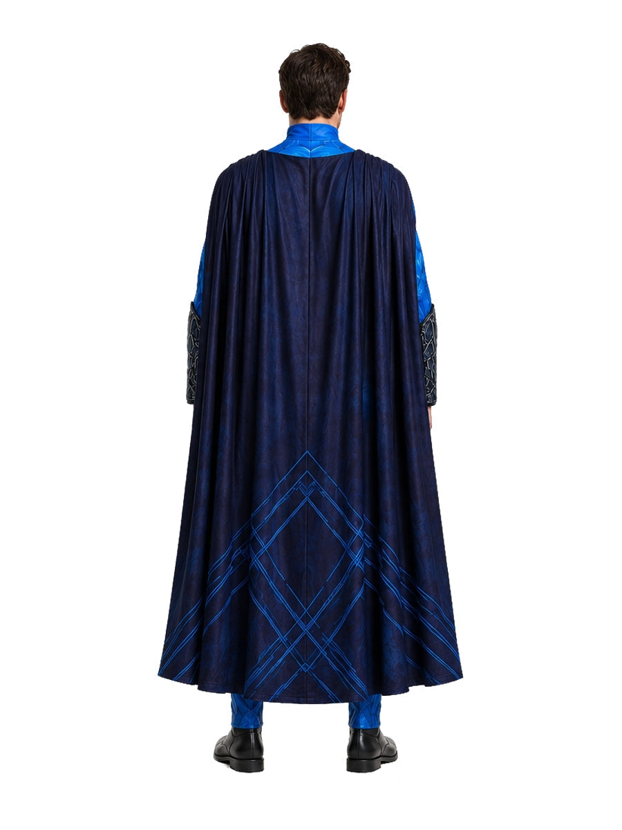 Skull Muscle Printed Jumpsuit with Cape