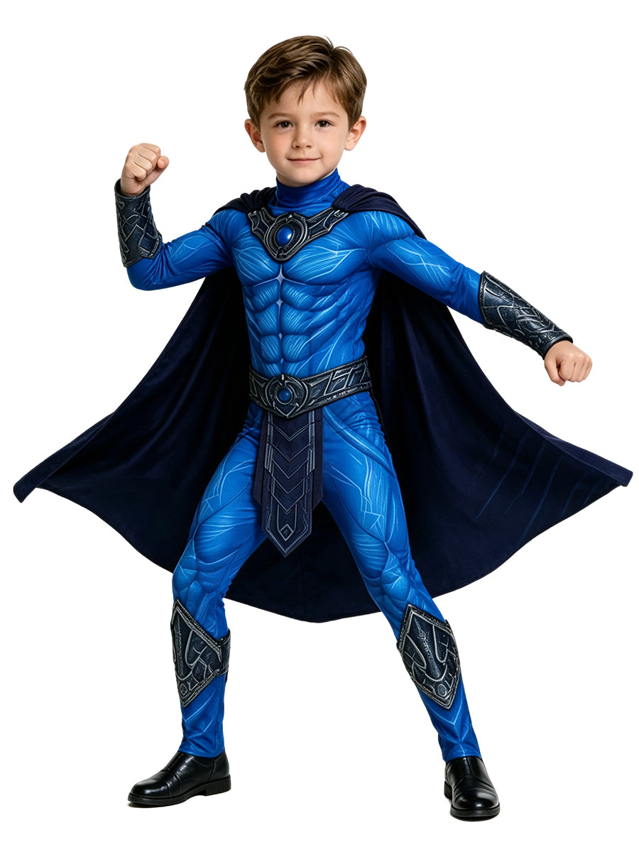 He Man Skeletor Costume Skull Villain Muscle Cosplay Outfit for Kids and Adults