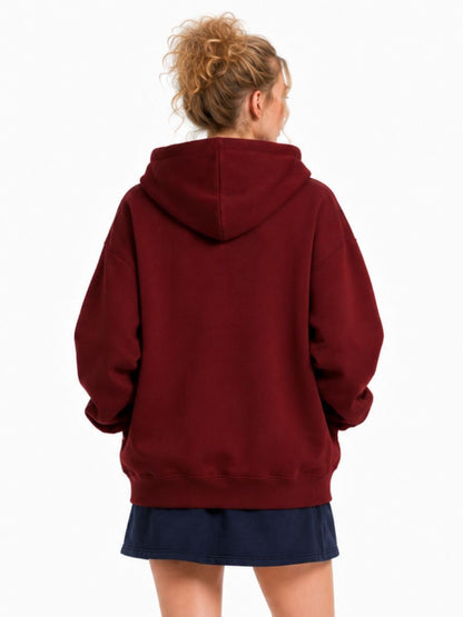 Spider Web Graphic Zip-Up Hoodie