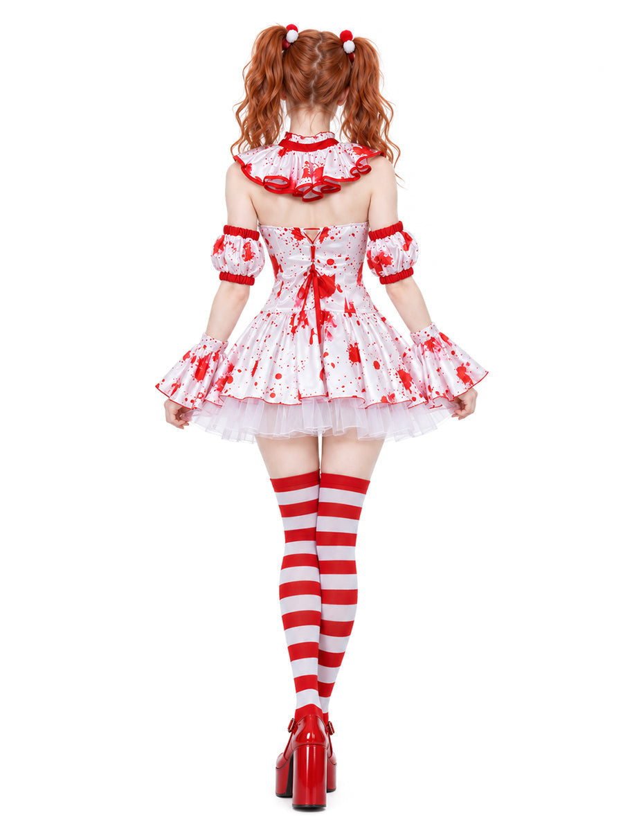 Splatter Print Circus Doll Costume