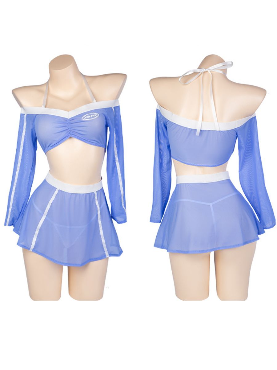 Sporty Mesh Two-Piece Lingerie Set