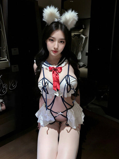 Strappy Schoolgirl Teddy Lingerie