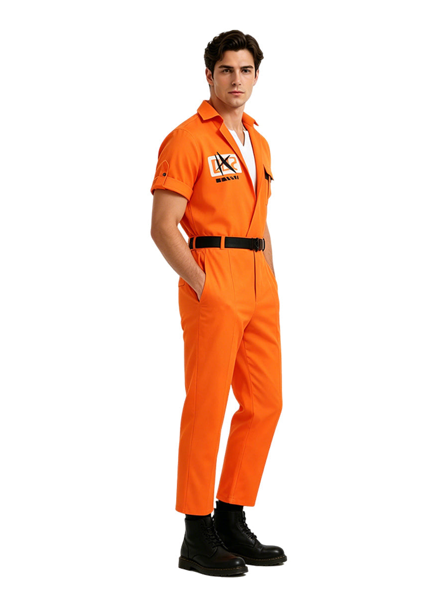 Unisex Orange Prison Jumpsuit Costume
