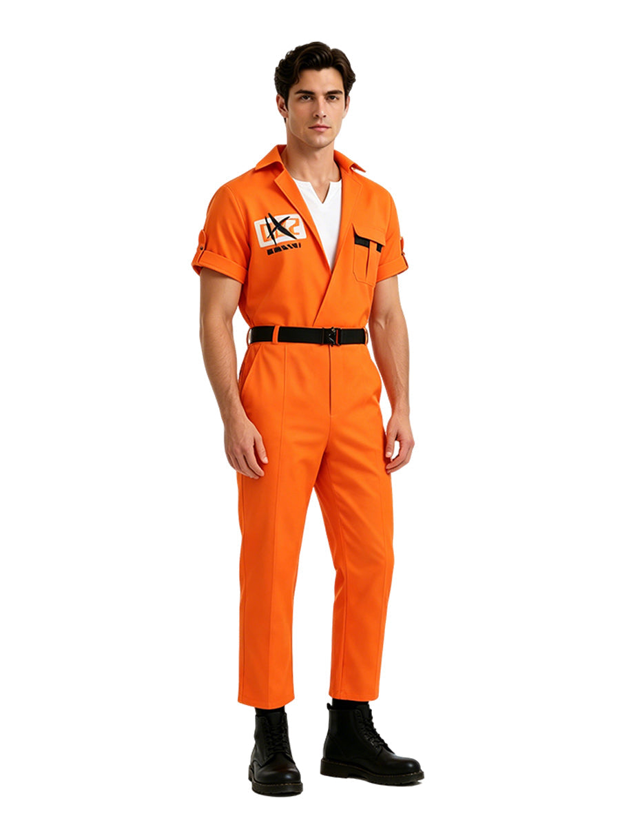Unisex Orange Prison Jumpsuit Costume
