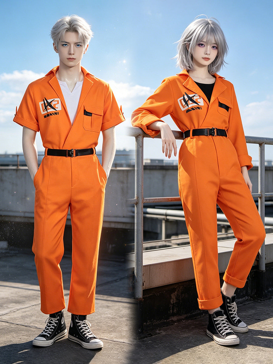Unisex Orange Prison Jumpsuit Costume