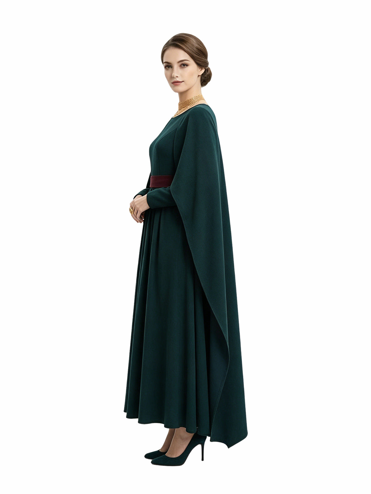 Velvet Green Renaissance Maxi Dress