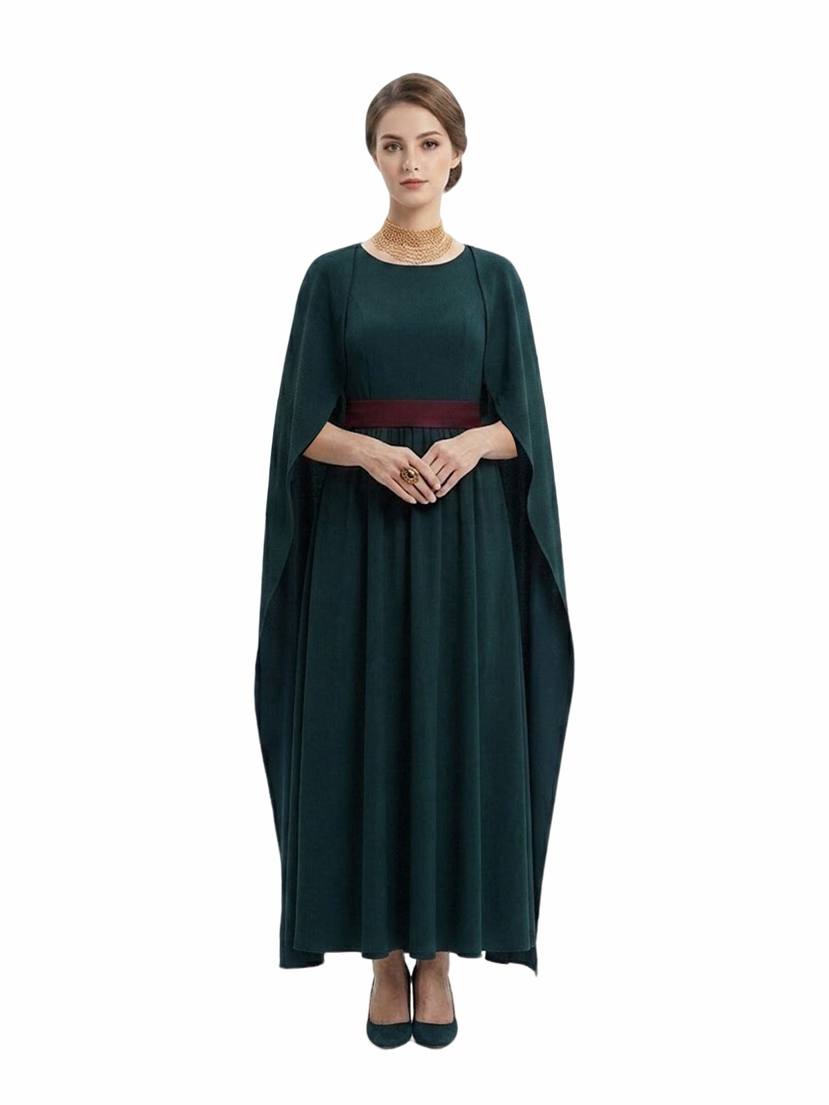 Velvet Green Renaissance Maxi Dress