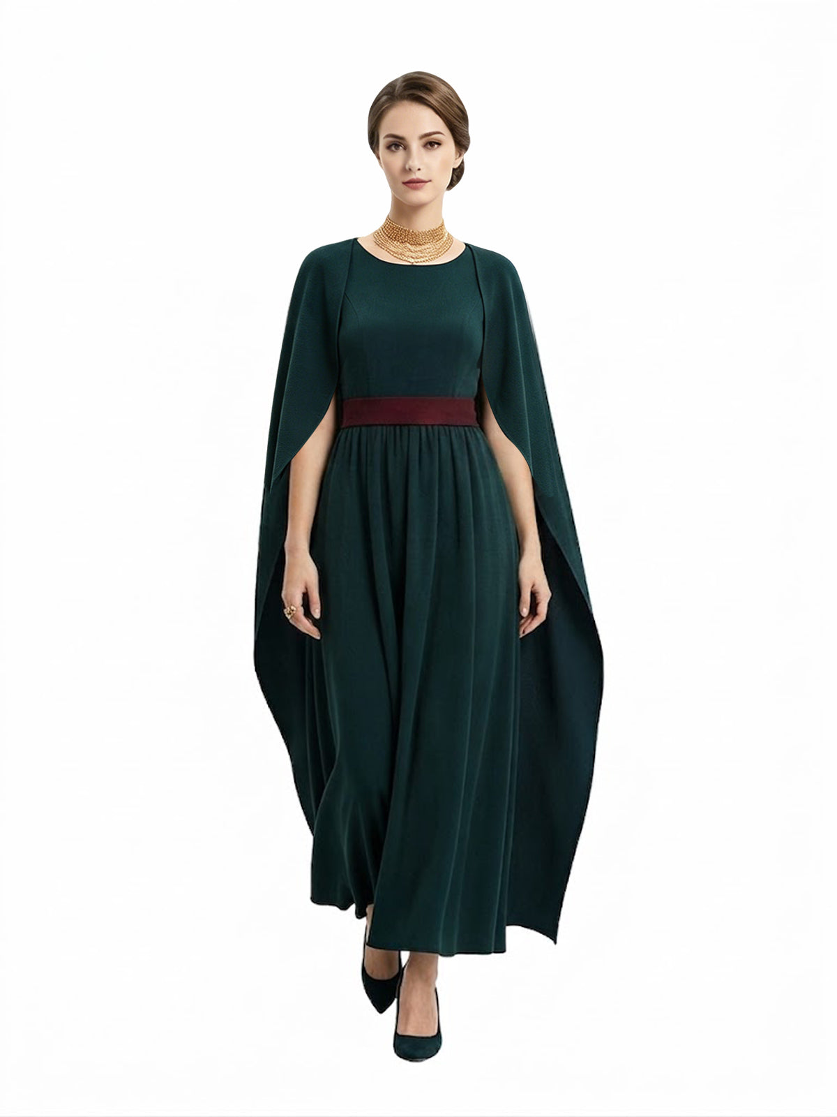 Velvet Green Renaissance Maxi Dress