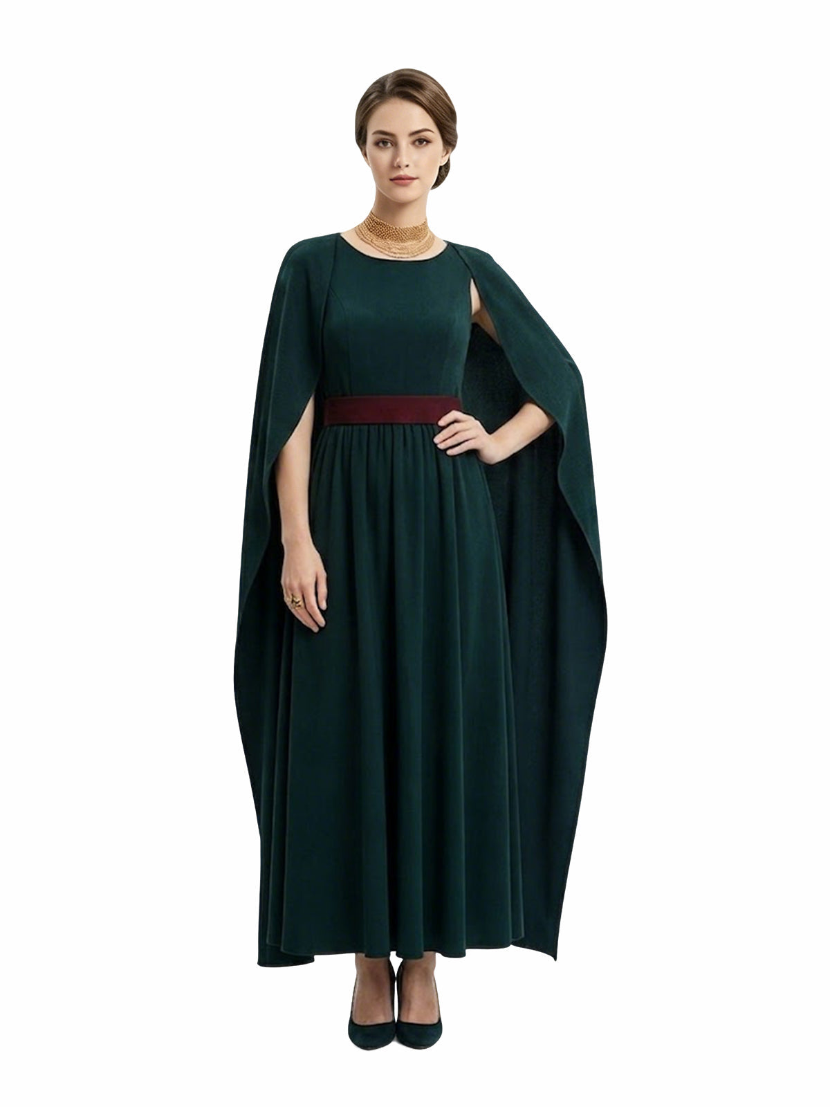 The Odyssey Penelope Costume Retro Dark Green Velvet Renaissance Dress 