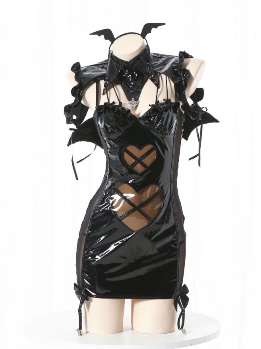 Wet Look Angel & Devil Cosplay Costume