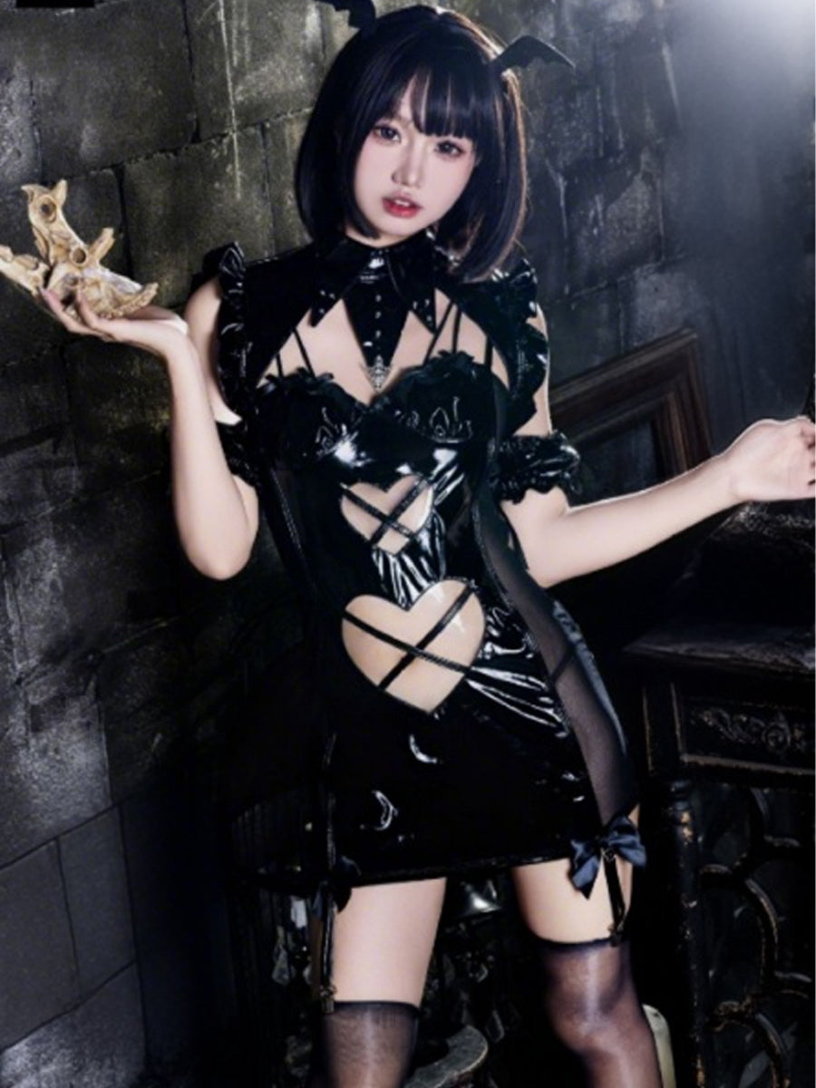 Wet Look Angel & Devil Cosplay Costume