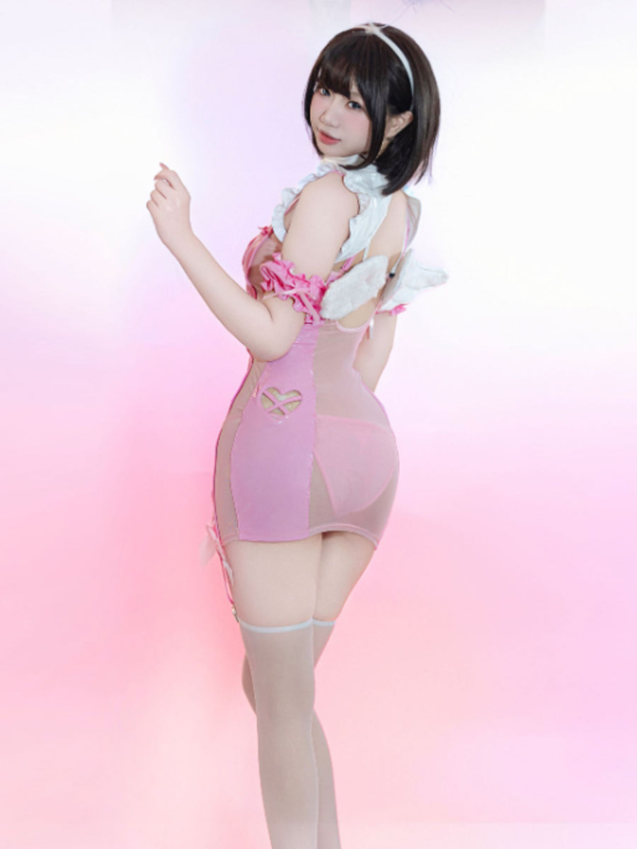 Wet Look Angel & Devil Cosplay Costume