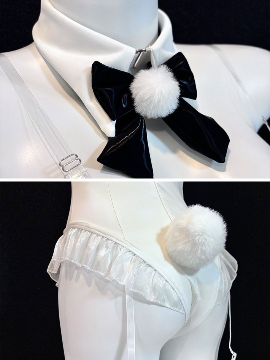 White Bunny Girl Cosplay Bodysuit
