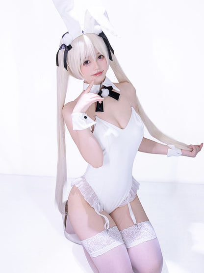 White Bunny Girl Cosplay Bodysuit