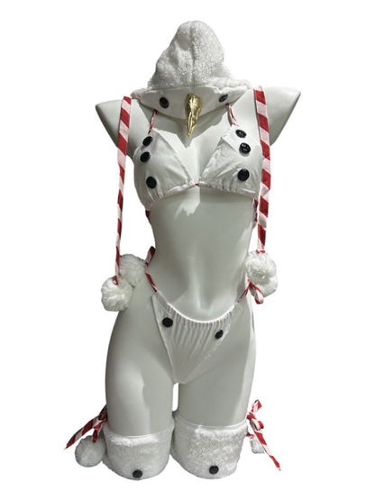 Playful Snowman Cosplay Lingerie Set