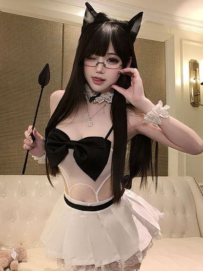 White Neko Cat Girl Cosplay Set