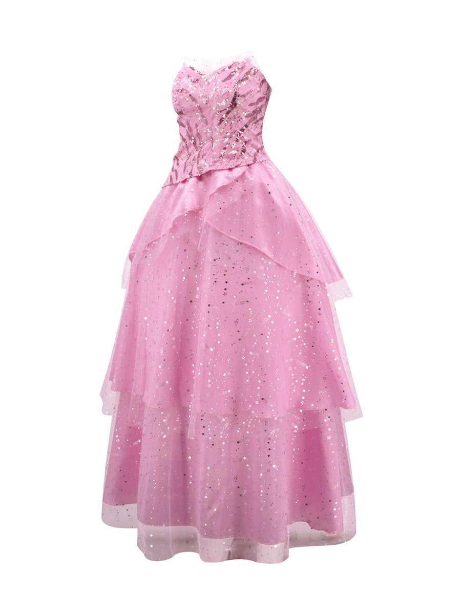 Pink Witch Sequins Top and Tulle Skirt