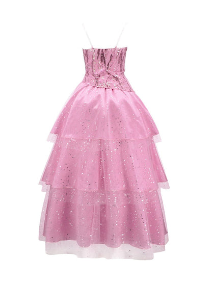 Pink Witch Sequins Top and Tulle Skirt