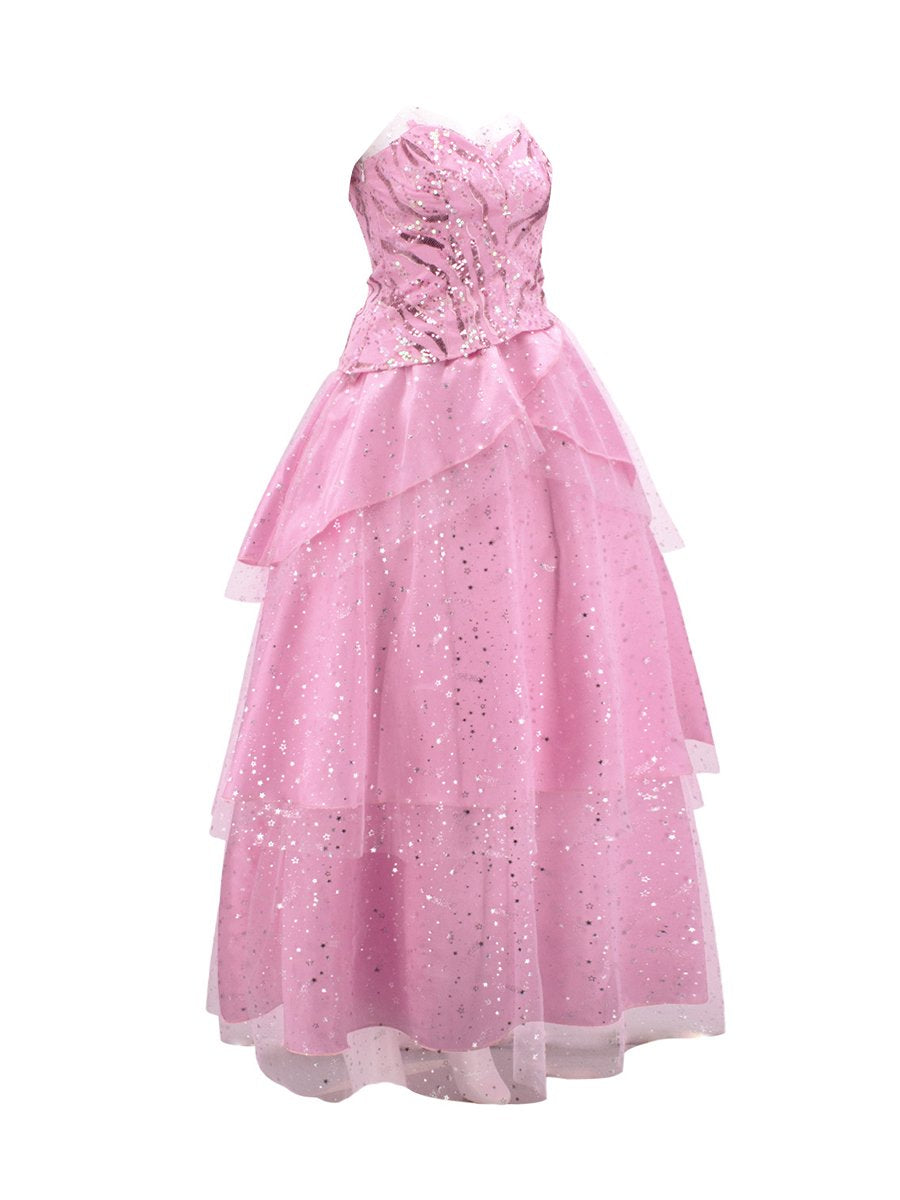 Pink Witch Sequins Top and Tulle Skirt