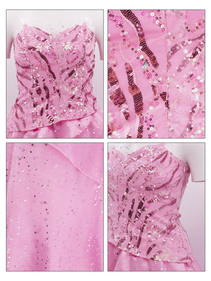 Pink Witch Sequins Top and Tulle Skirt