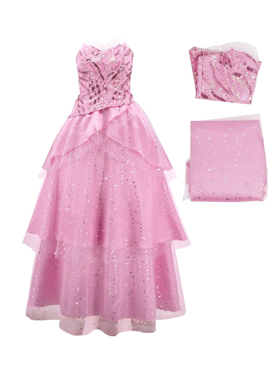 Pink Witch Sequins Top and Tulle Skirt