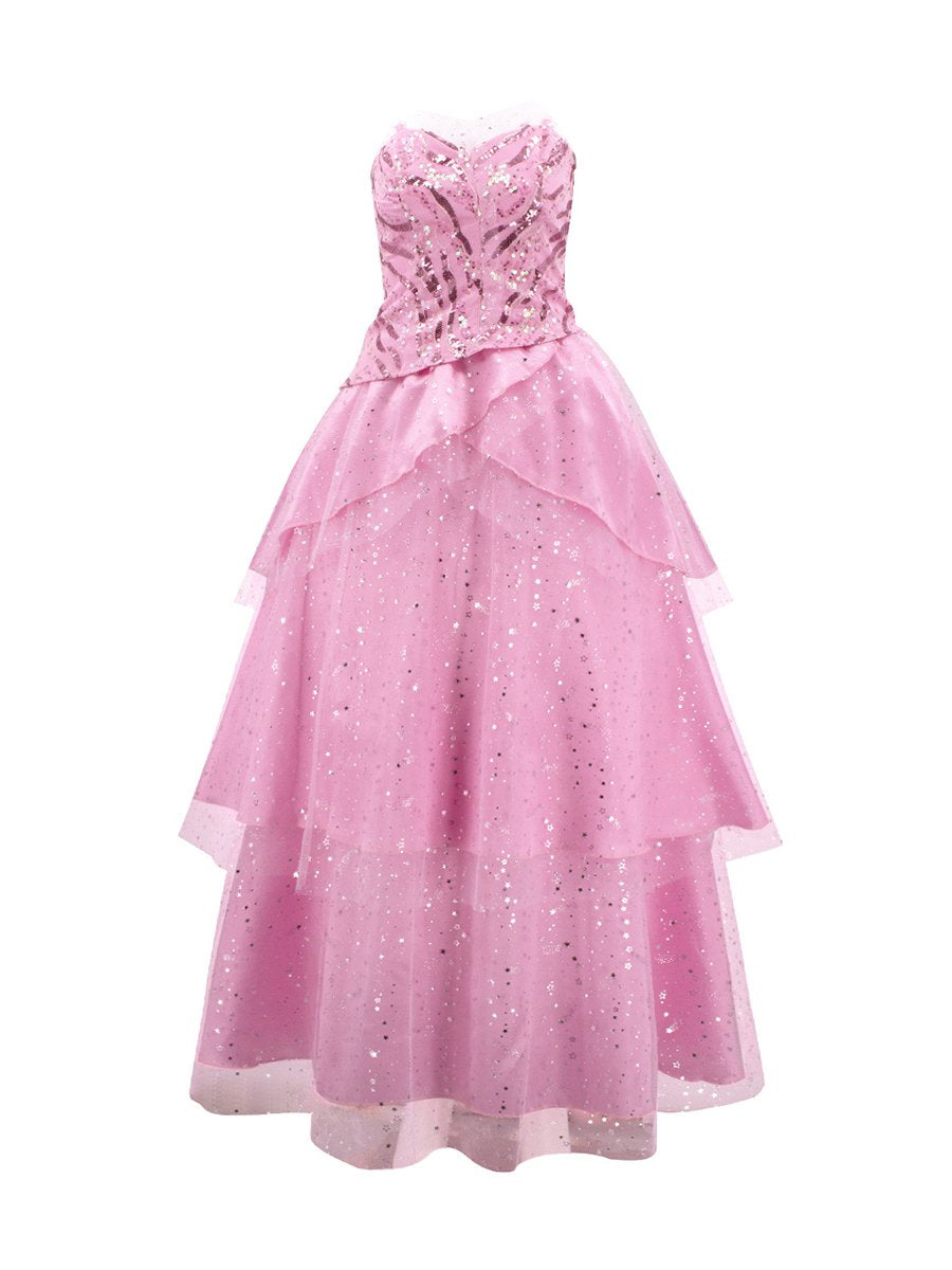 Pink Witch Sequins Top and Tulle Skirt