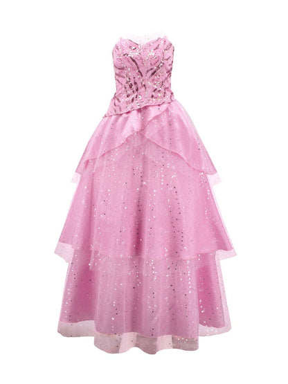 Pink Witch Sequins Top and Tulle Skirt