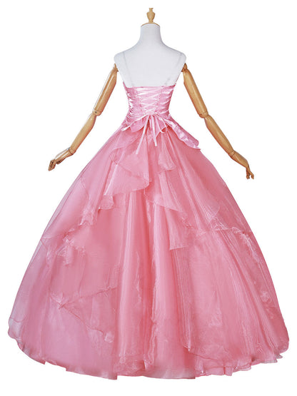 Pink Witch Tulle Strapless Dress