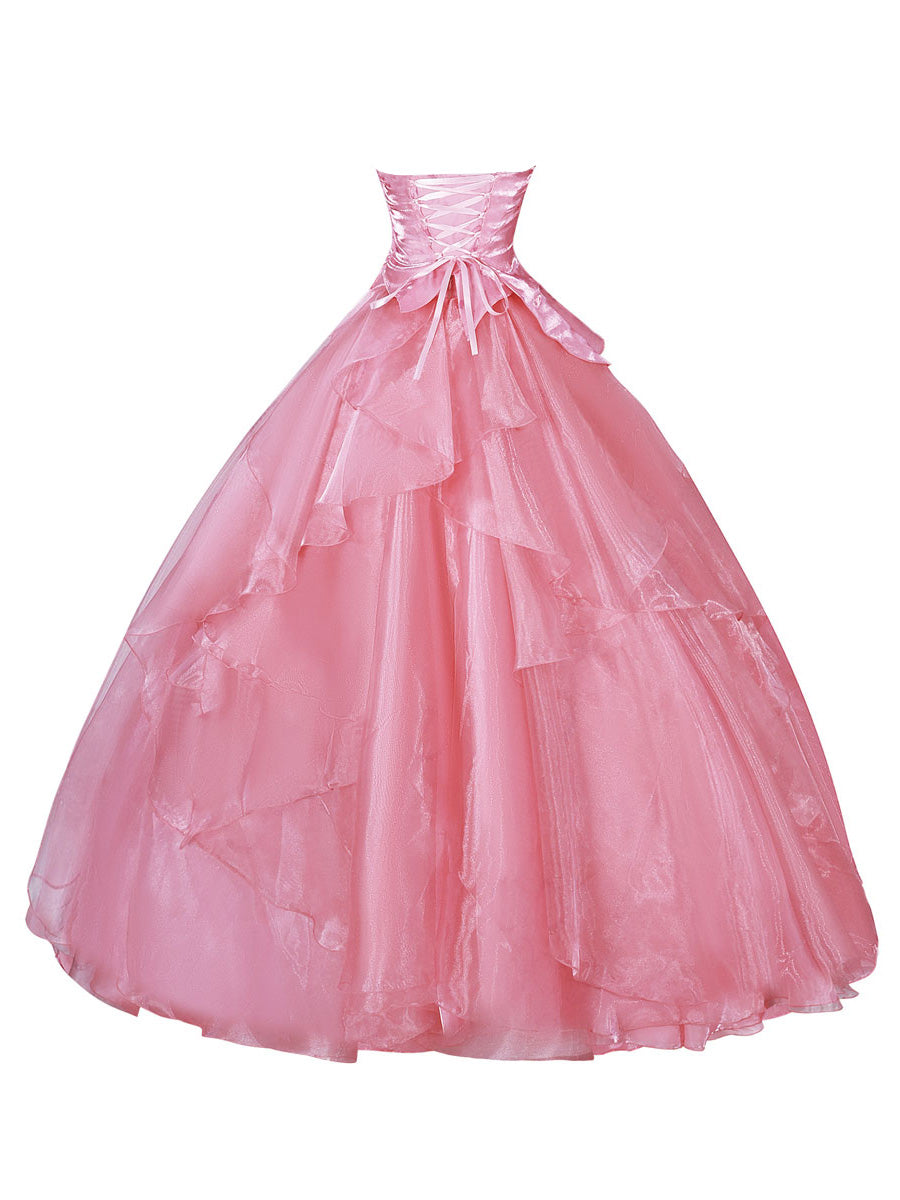 Pink Witch Tulle Strapless Dress