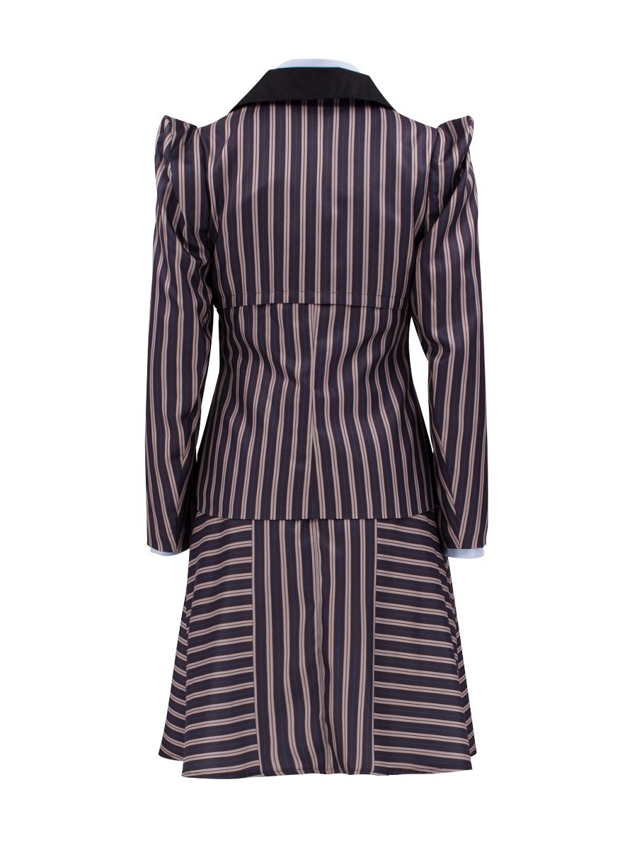 Brown Striped Witch Blazer and Dress Set
