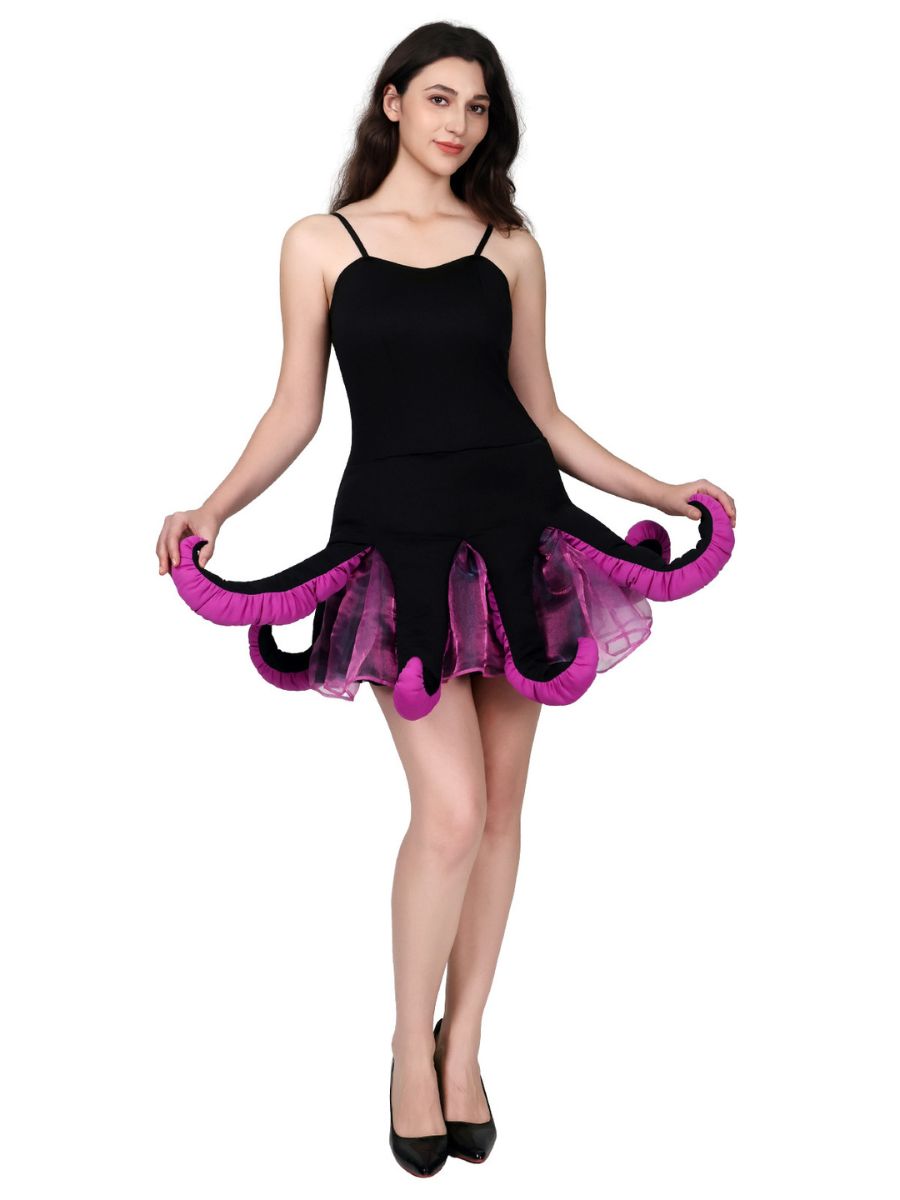 Sexy Ursula Costume Sea Witch Octopus Cosplay Mini Dress