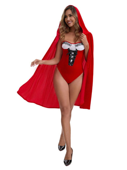 Sexy Mrs Claus Bodysuit and Cape