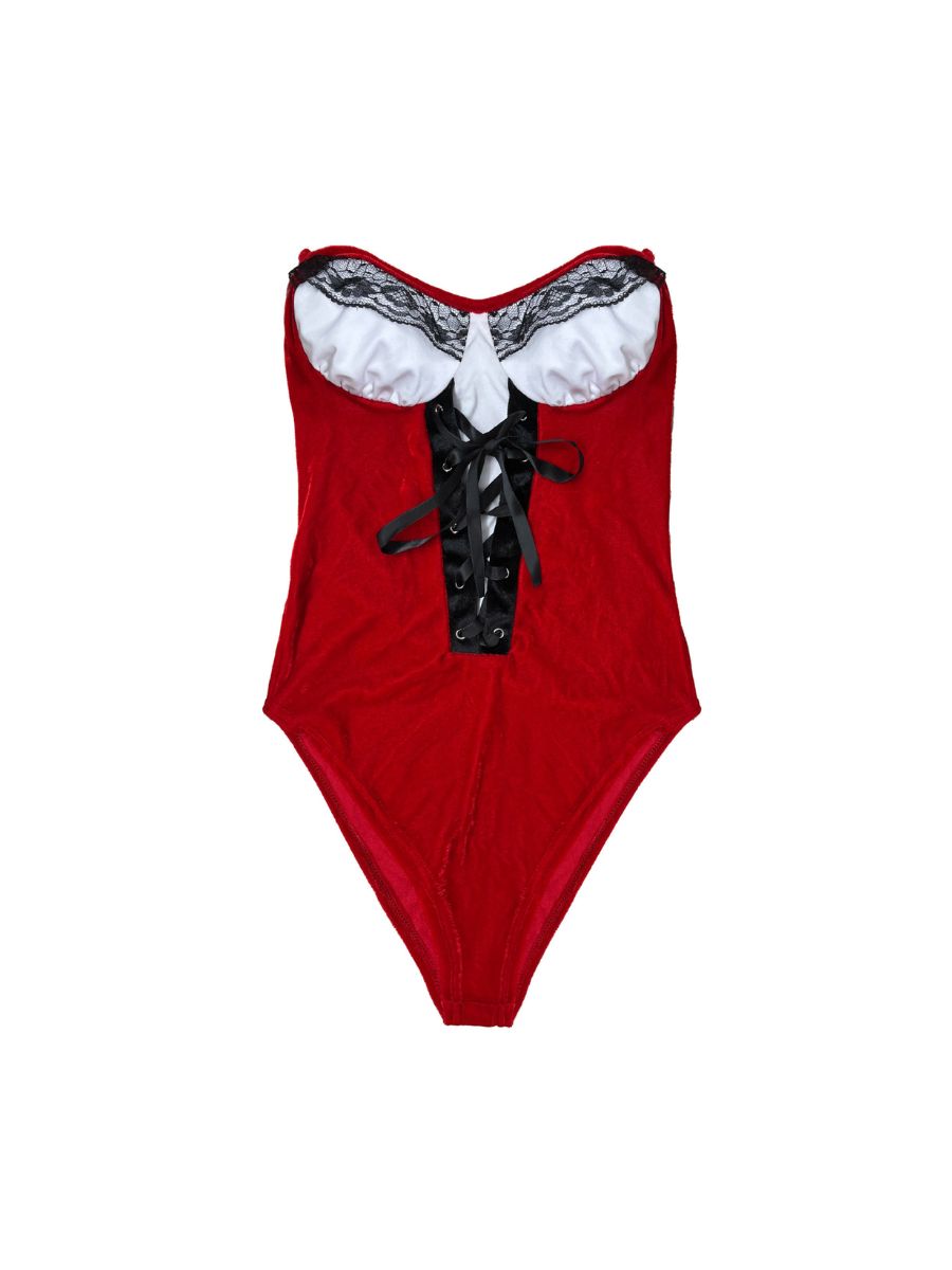 Sexy Mrs Claus Bodysuit and Cape