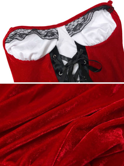 Sexy Mrs Claus Bodysuit and Cape