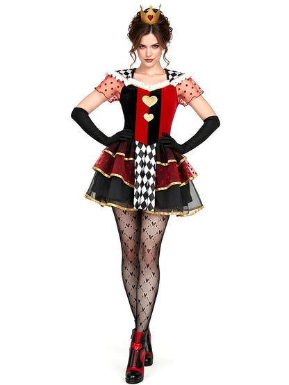 Queen of Hearts Costume Descendants Wicked Wonderland Red Queen Cosplay Outfit 