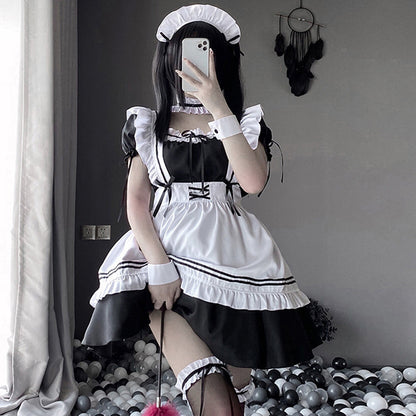 Yomorio Sexy Maid Costume Cute Lolita Cosplay Outfit French Apron Maid Fancy Dress