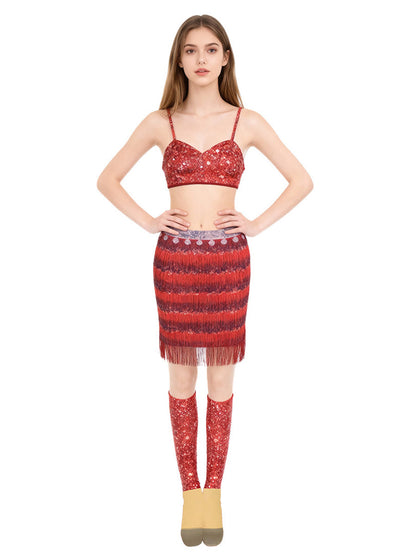 Fadiant Scarlet Fringe Performance Set