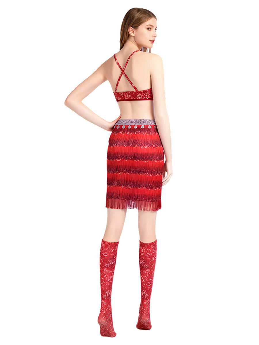 Fadiant Scarlet Fringe Performance Set
